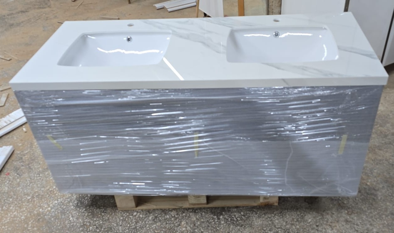 quartz / porcelain top bathroom cabinet vanity manufacturer in turkey 